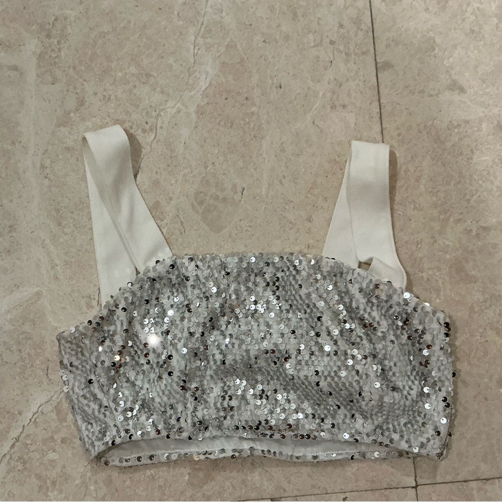 Sequin crop top